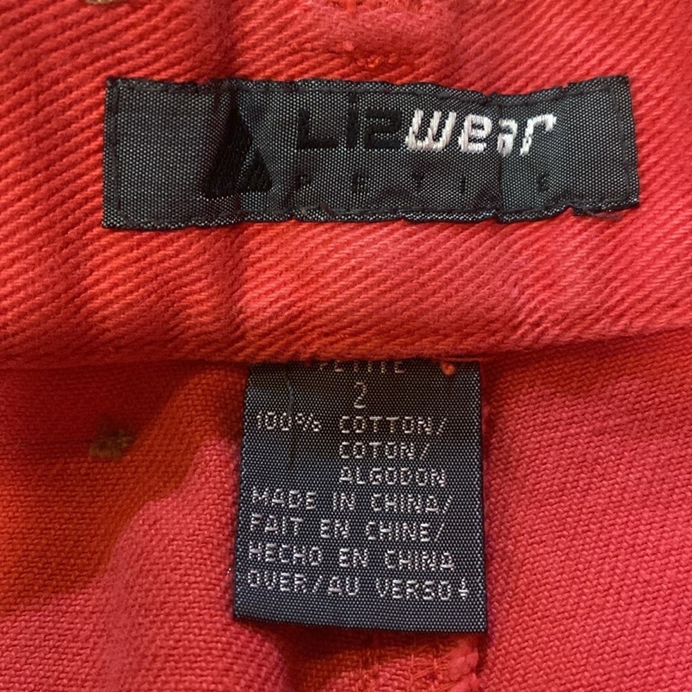Vintage Lizwear Petite Size 2 Coral Straight Leg Jeans - Picture 12 of 16